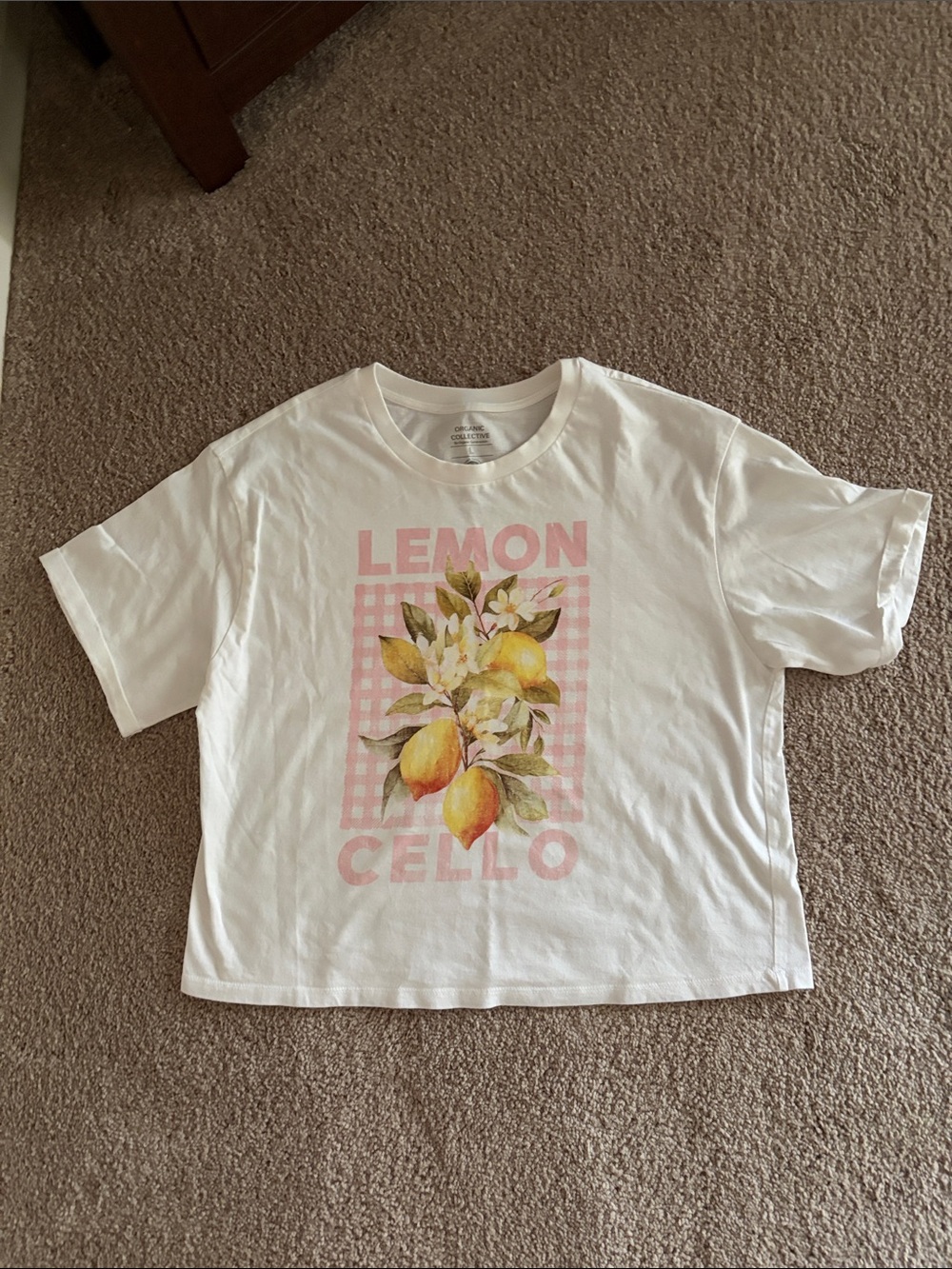 Organic Generation women’s white Lemon Cello' Graphic Tee size L
